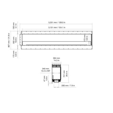 Flex 122RC Right Corner Fireplace