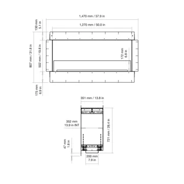 Flex 50DB Double Sided Fireplace
