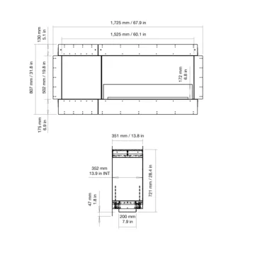 Flex 60DB.BX1 Double Sided Fireplace