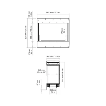 Flex 32BY Bay Fireplace